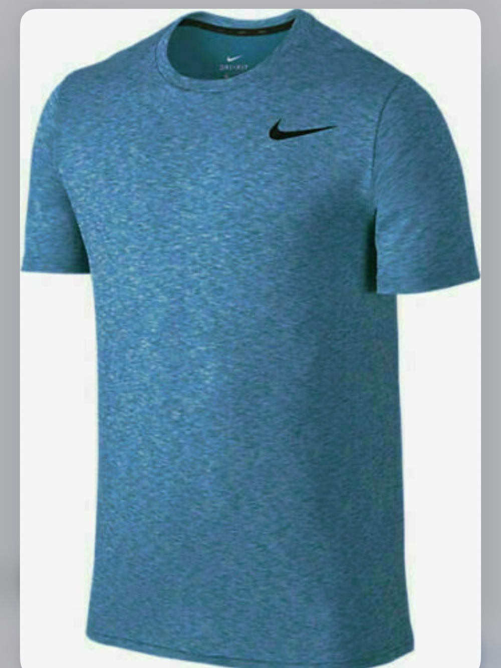 Nike Men's Dri-Fit Heather blue Breathe Tee Shirt Small